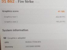 NVIDIA Titan RTX tested in 3DMark Firestrike