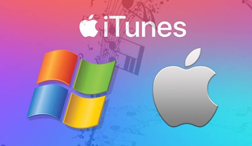 ITunes Windows and Apple logos