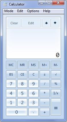 Windows 7 calculator
