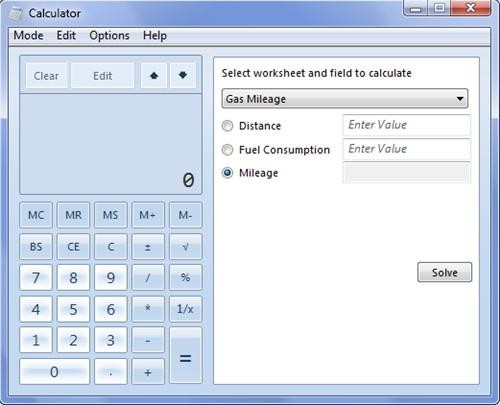 Windows 7 calculator
