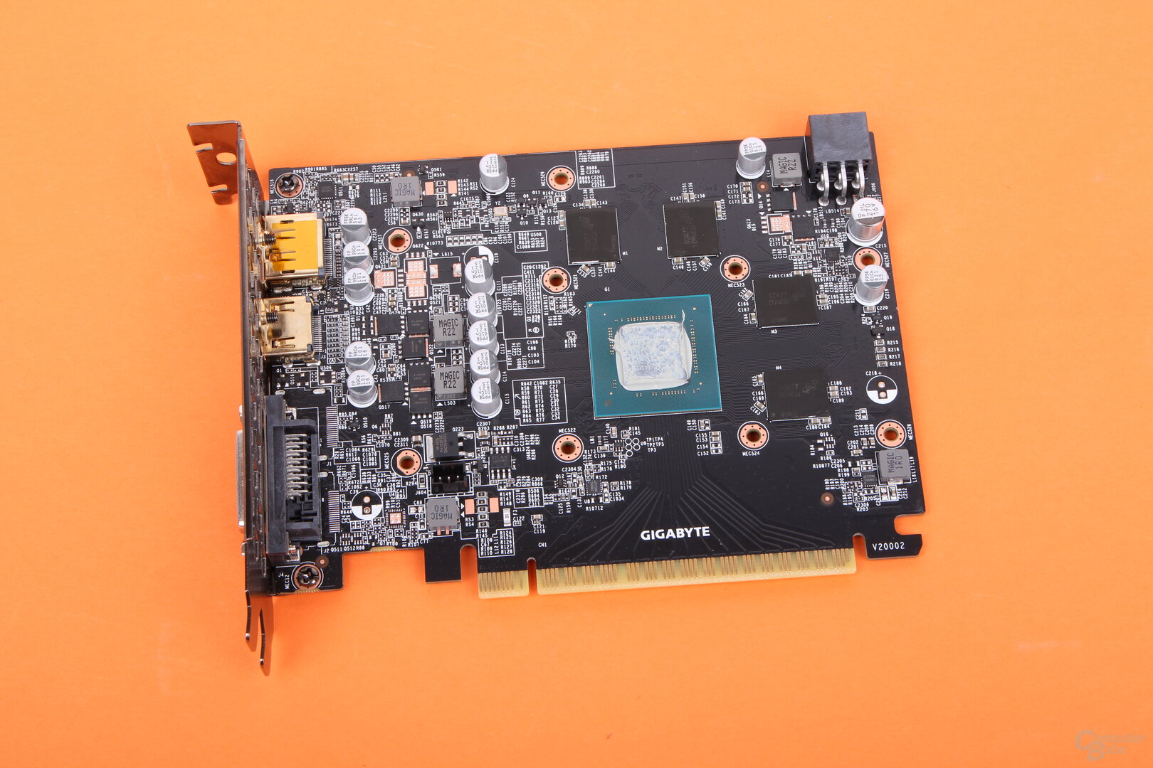 The Gigabyte GeForce GTX 1650 GDDR6 WindForce OC without a cooler
