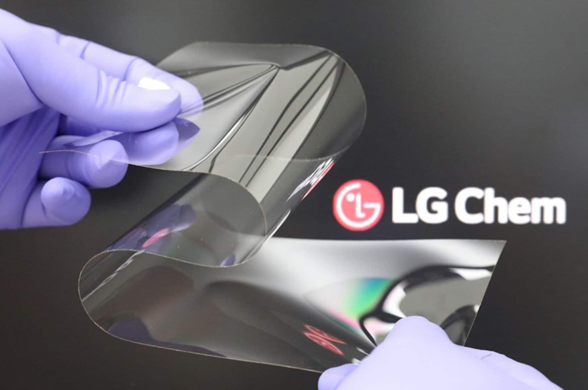 LG has solved the problem of folding screens.  "Harder than glass and flexible like plastic"