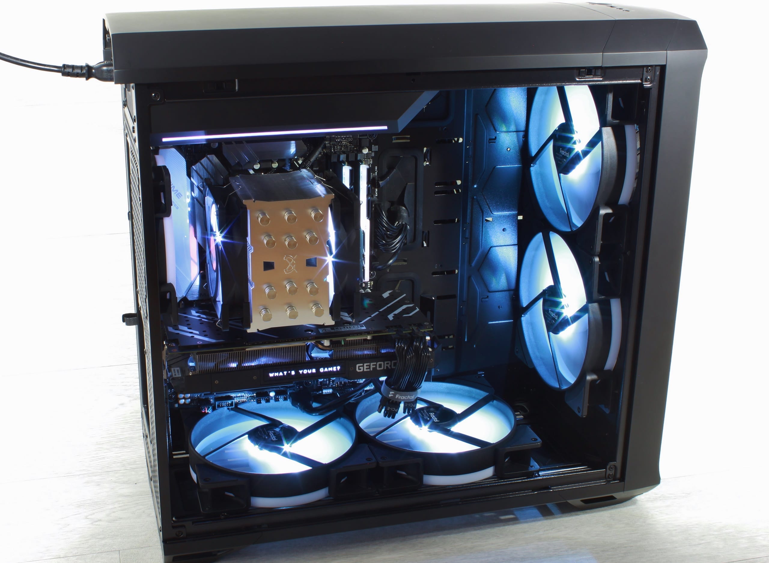 Let there be air: Fractal Design Torrent RGB Review - Airflow test with four 180mm fans as a follow-up