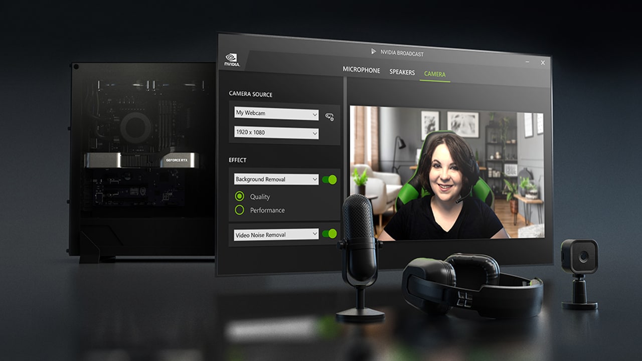 NVIDIA Broadcast 1.3 uses less VRAM and improves for live streaming at the highest level