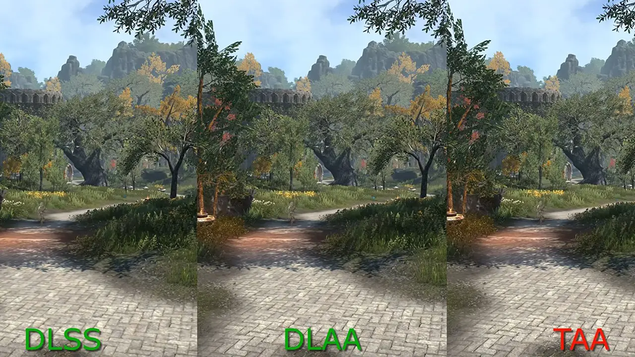 NVIDIA DLAA compared to DLSS and TAA, a first taste with The Elder Scrolls Online