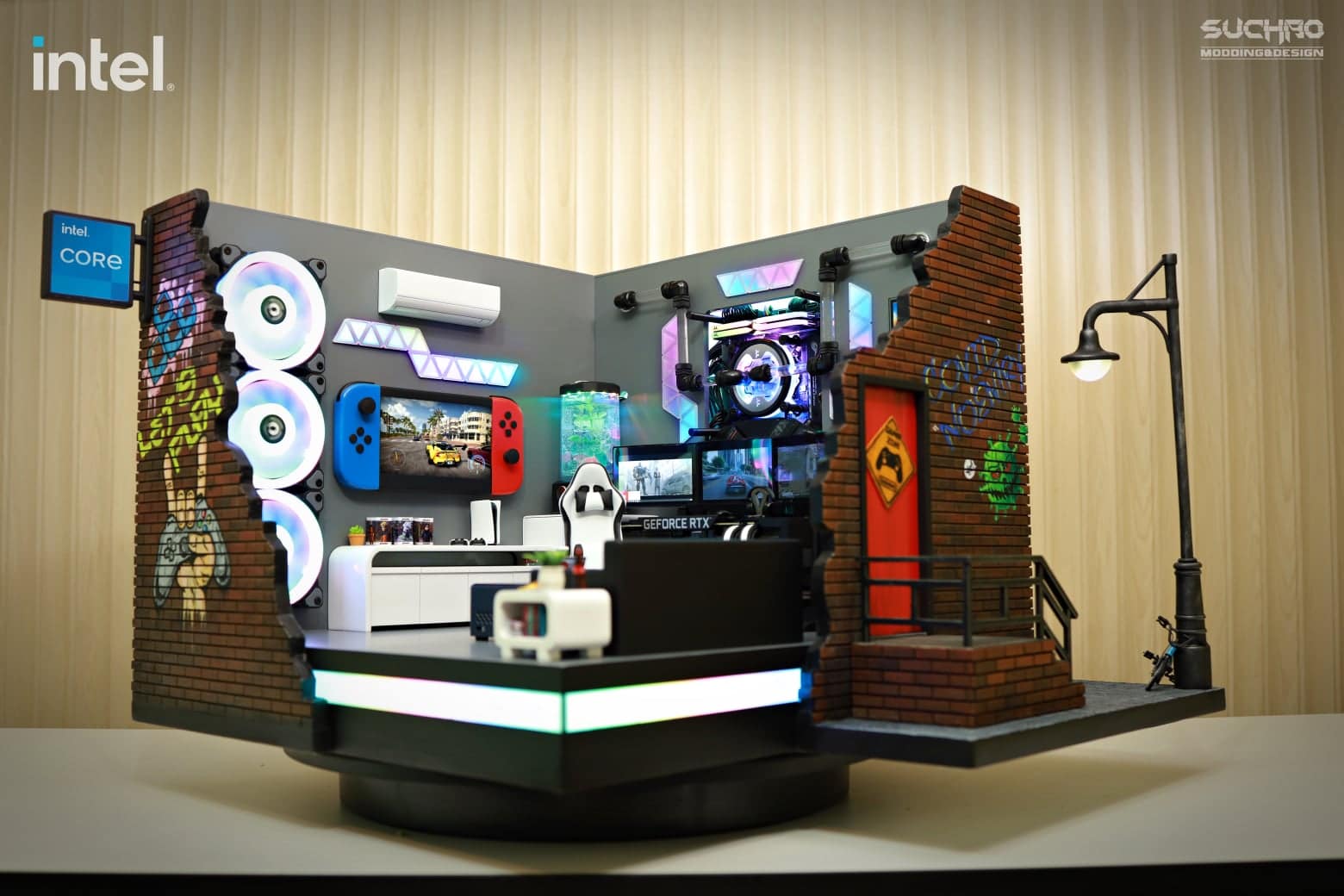 They build a gaming PC inside a diorama and it's amazing -