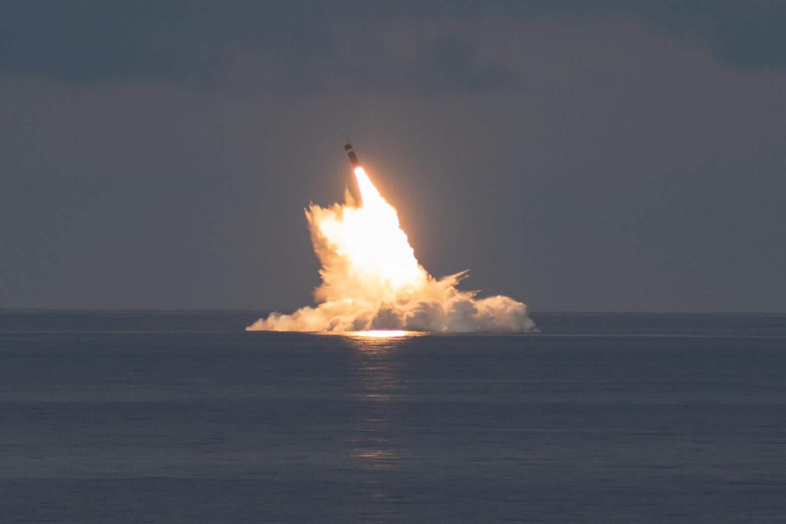 Two Trident II D5LE ballistic missiles were fired from the submarine in the form of a test