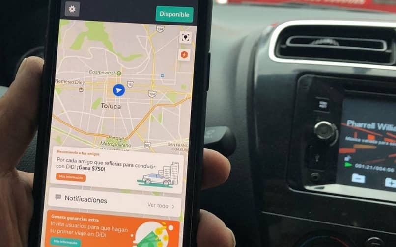 using the didi app from the mobile