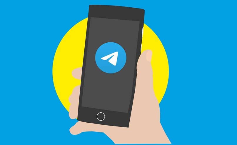 mobile with telegram screen logo