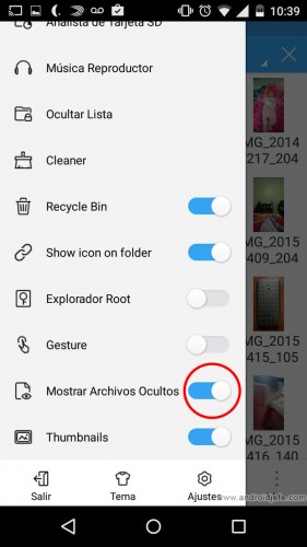 what do i do to hide android files trick 2