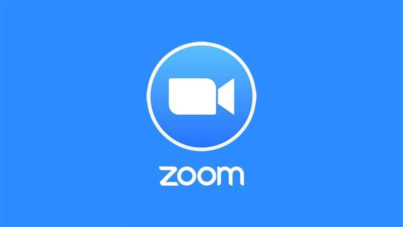zoom logo blue background