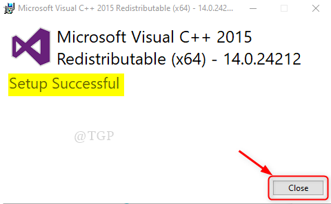 Ms Visual C ++ Setup Exitosa Win