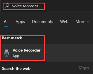 Iniciar Windows Search Voice Recorder Mejor resultado de coincidencia