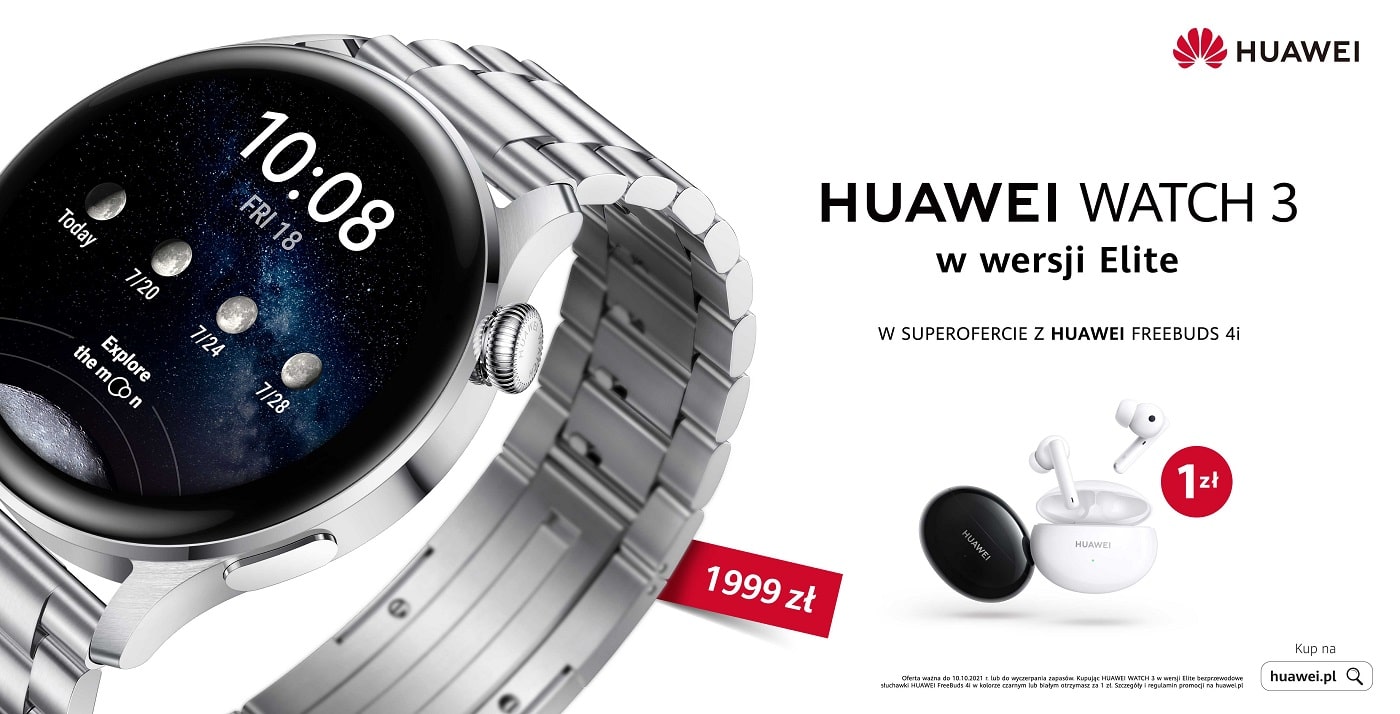 Huawei Watch 3 Elite goes on sale.  There was a promotion to start
