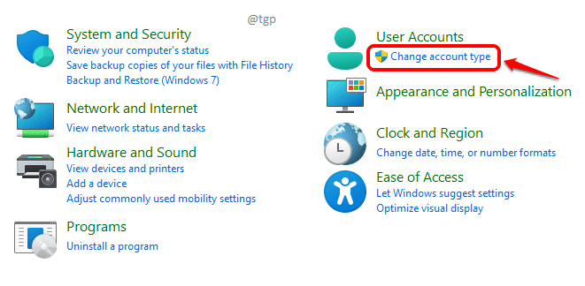 10 Change the optimized account type