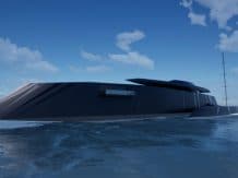 This is a luxury Bond Girl trimaran inspired by the companions of agent 007