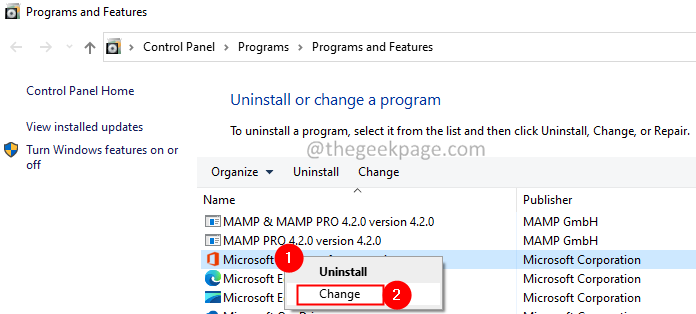 Change Ms Office application