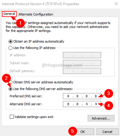 DNS server configuration