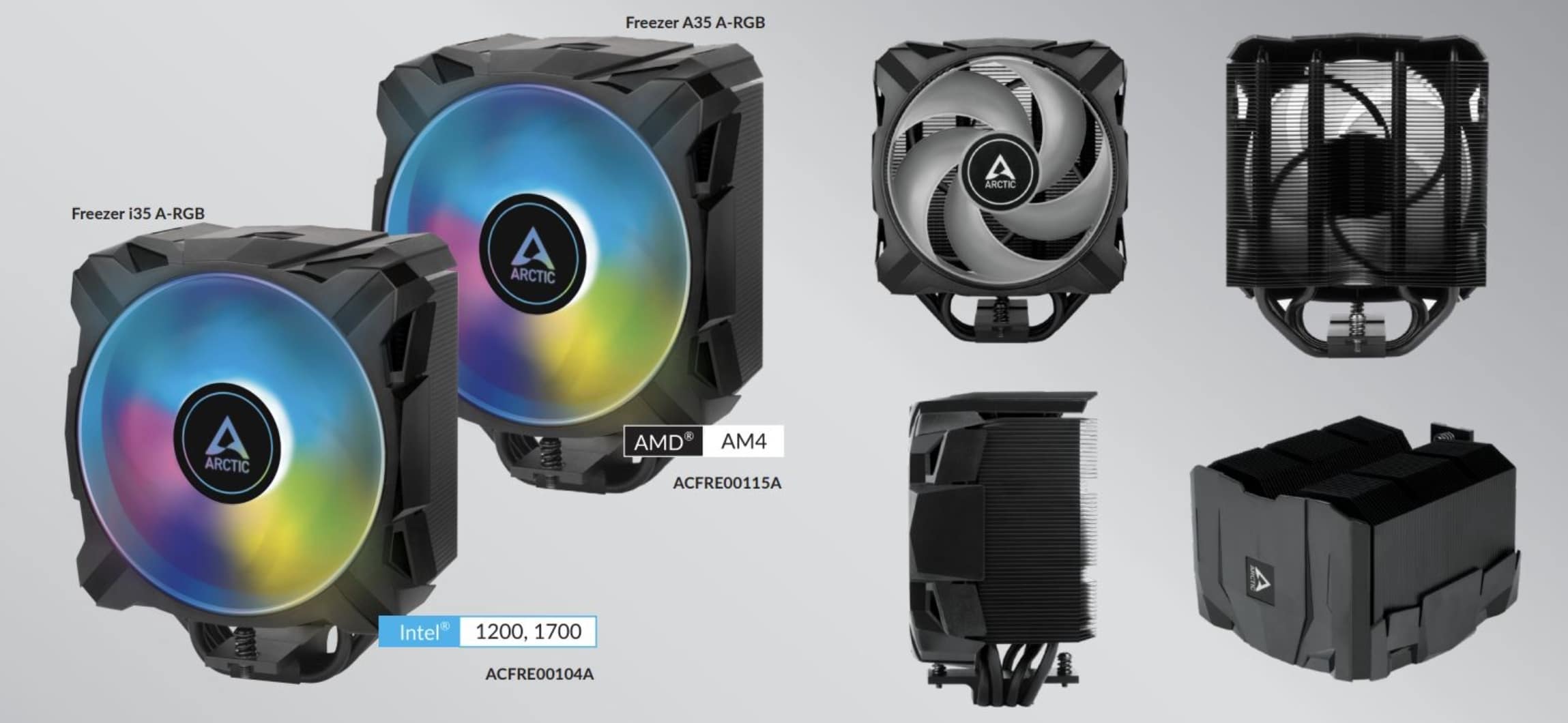 Arctic presents its new Freezer i35 and A35 A-RGB heatsinks