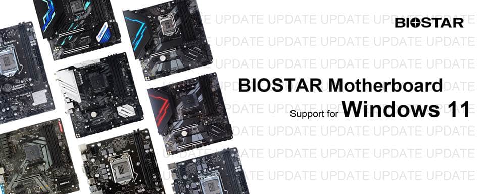BIOSTAR announces its Windows 11 compatible boards -