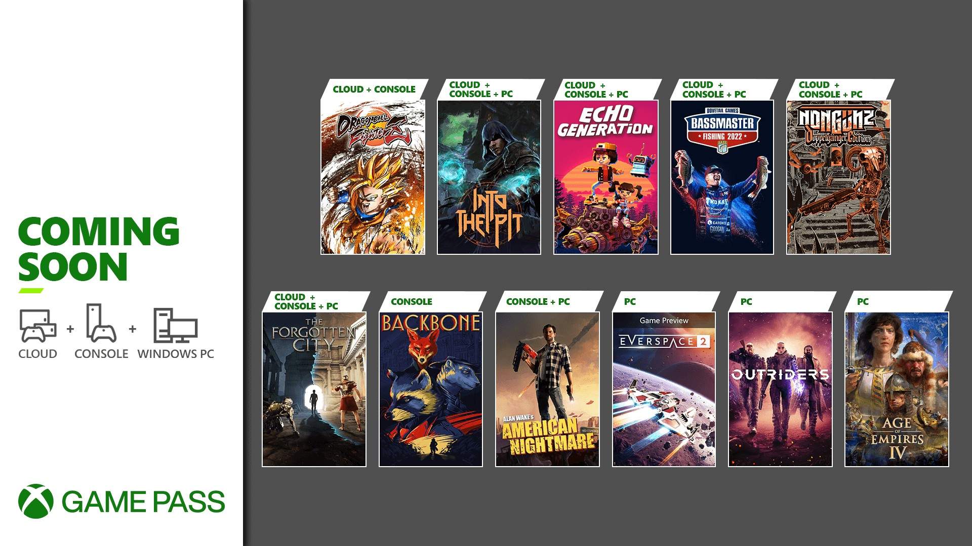 Juegos Xbox Game Pass - Segunda mitad de Octubre