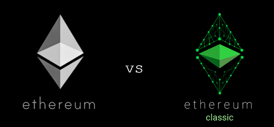 Eth vs etc: two blockchains.