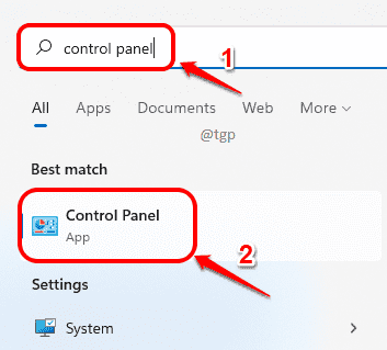 2 Optimized search control panel