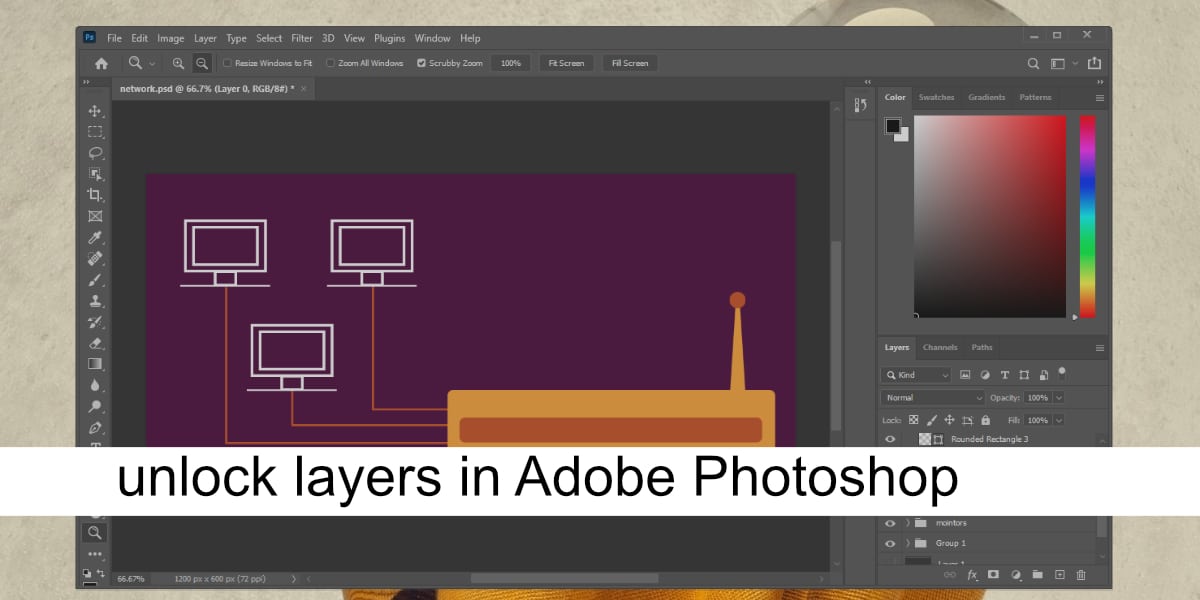 desbloquear capas en Adobe Photoshop