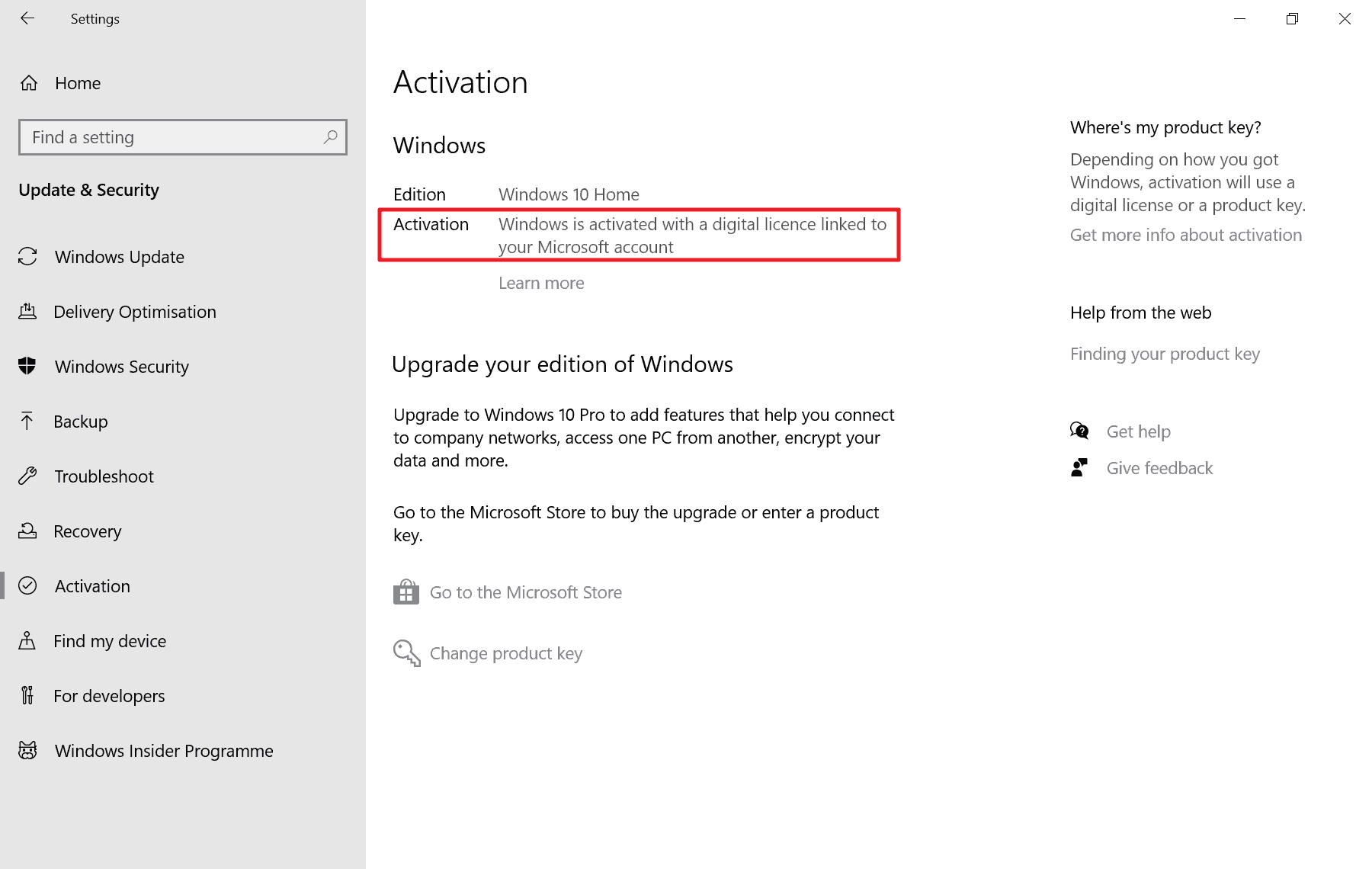 actualización gratuita de windows 10 activada