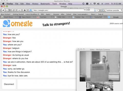 Omegle is not a safe place