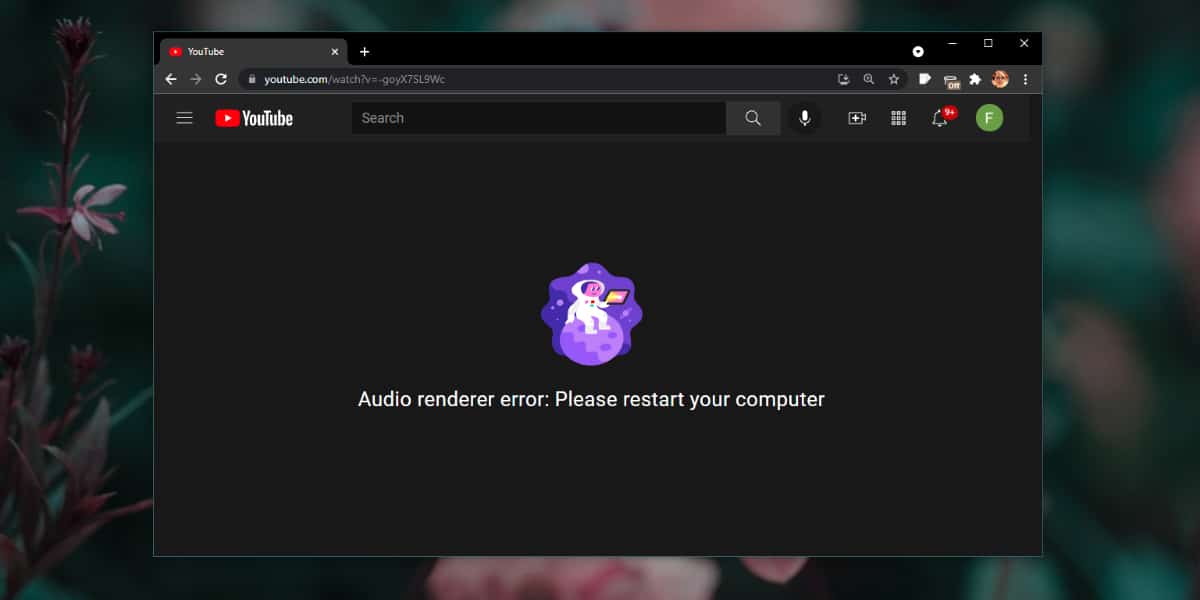 Error del renderizador de audio
