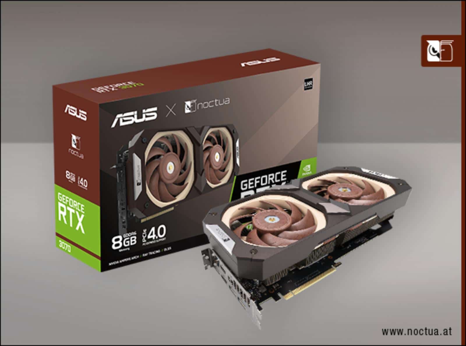 The quietest graphics card!  We have been waiting for her for years.  This is the ASUS RTX 3070 Noctua Edition