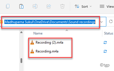 File explorer Navigate to Onedrive path Sound recordings folder Access recording files