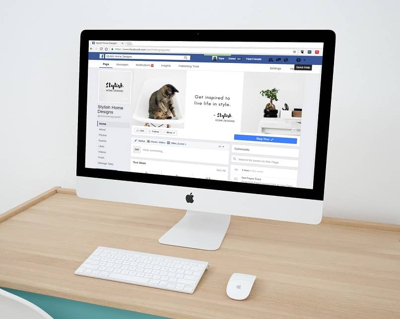 computer showing facebook