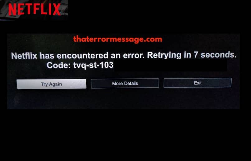 image showing the error on netflix