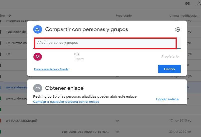 steps to share a document from google drive