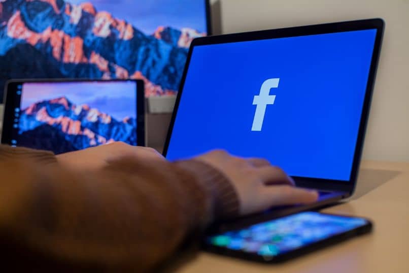 facebook logo on laptop screen