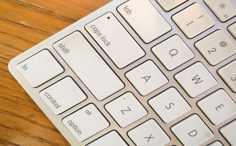 keyboard of a mac