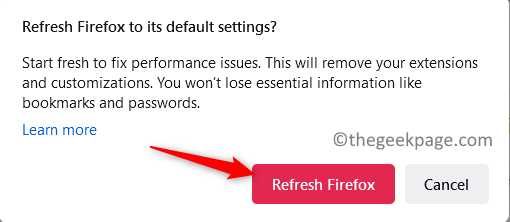 Update Firefox confirmation minimum