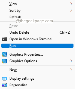 Run the application from the context menu