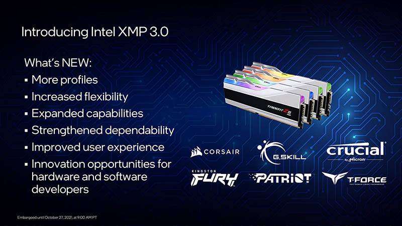 XMP 3.0 will allow brands to place 3 profiles in their RAM, users will be able to save two more