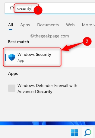 Minimum Windows Security Search