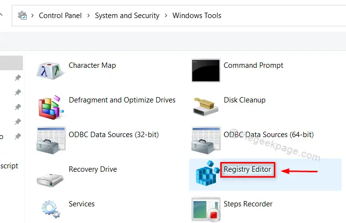 Registry Editor Windows Tools Start Menu
