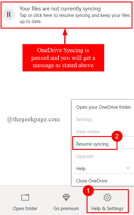 Onedrive sync resume minute