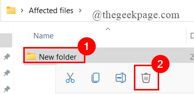 Delete new minimal folder