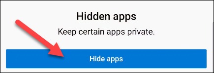Tap Hide apps