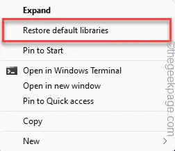 Restore default libraries Min.