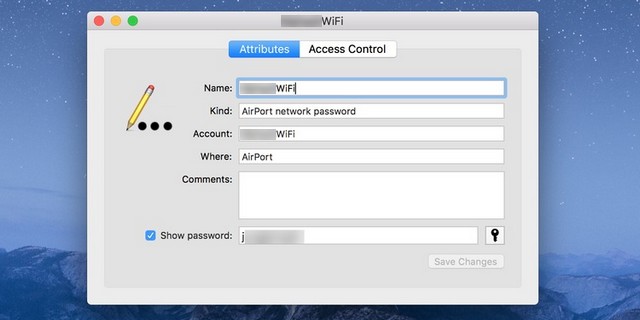 Find WiFi password on Mac