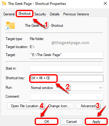 4 Set optimized shortcut