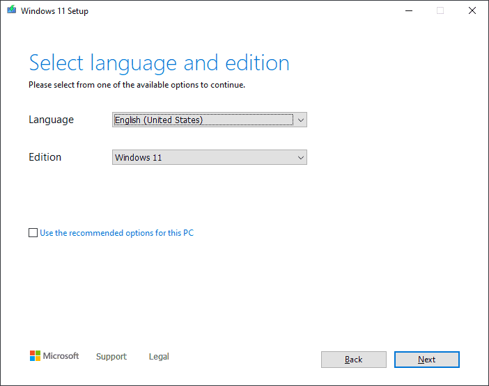 descargar windows 11 language edition